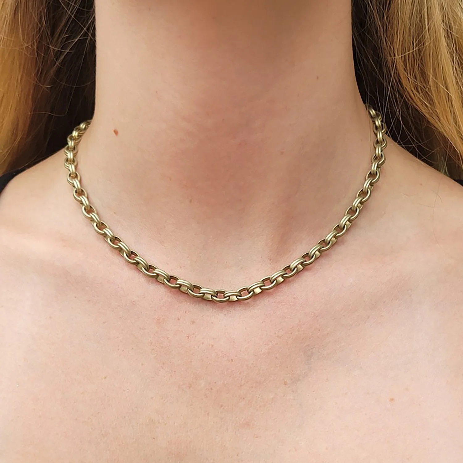 Handmade 14k Yellow Gold Link Necklace — Rebecca Myers Design